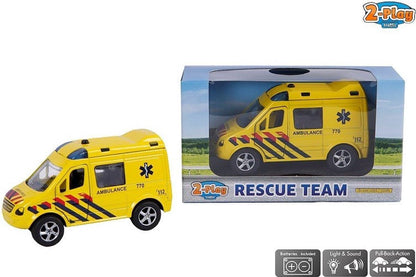 l.g. 2-Play Ambulance Die Cast pull back met L/G