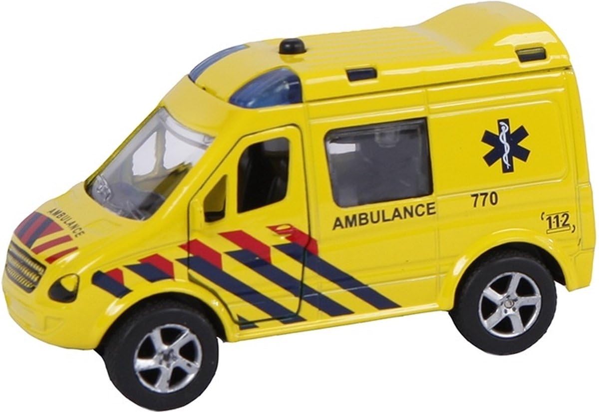 l.g. 2-Play Ambulance Die Cast pull back met L/G