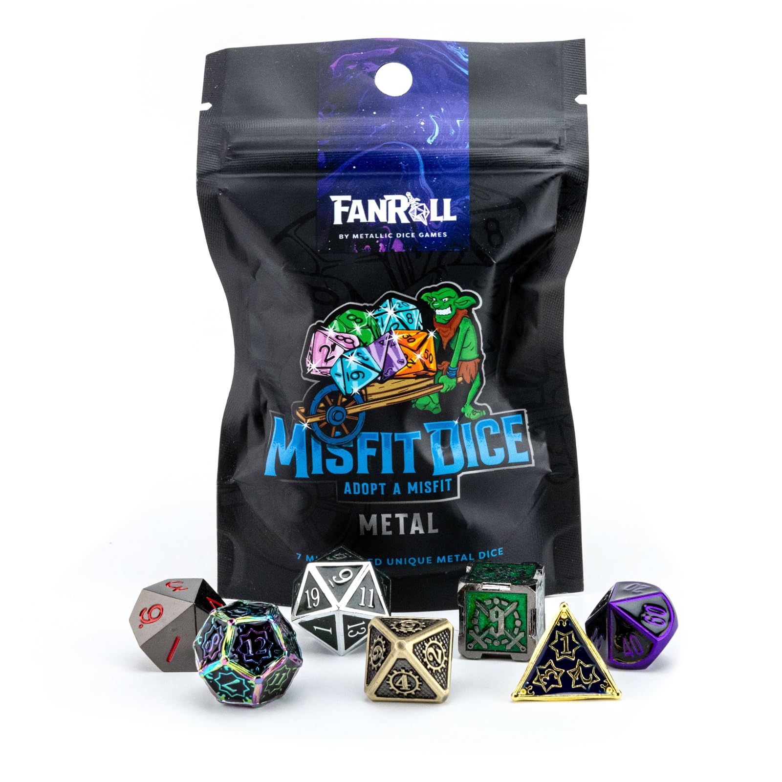 Metallic Dice Games Misfit Metals (and Package)