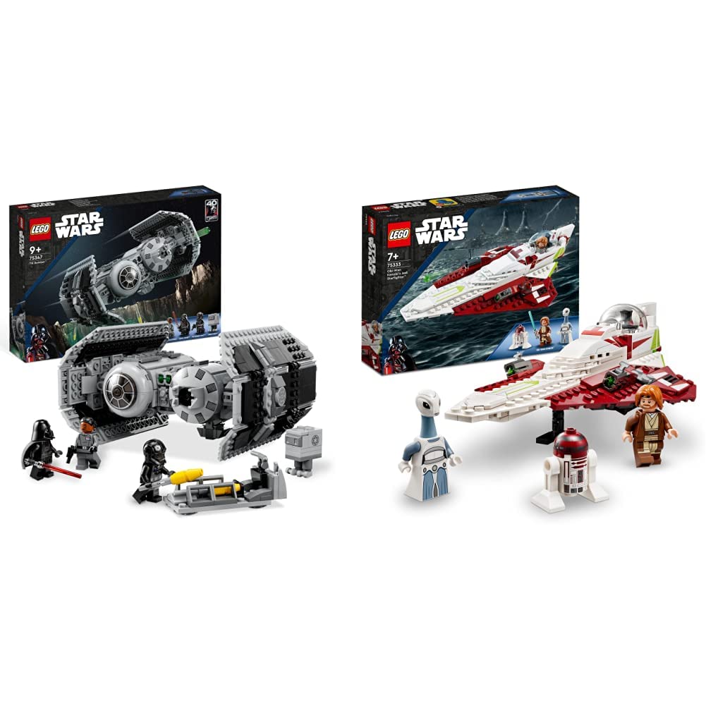 LEGO Star Wars 75347 Le Bombardier TIE, Maquette Vaisseau avec Figurine de Droide Gonk & 75360 Star Wars Yoda's Jedi Starfighter Building Toy