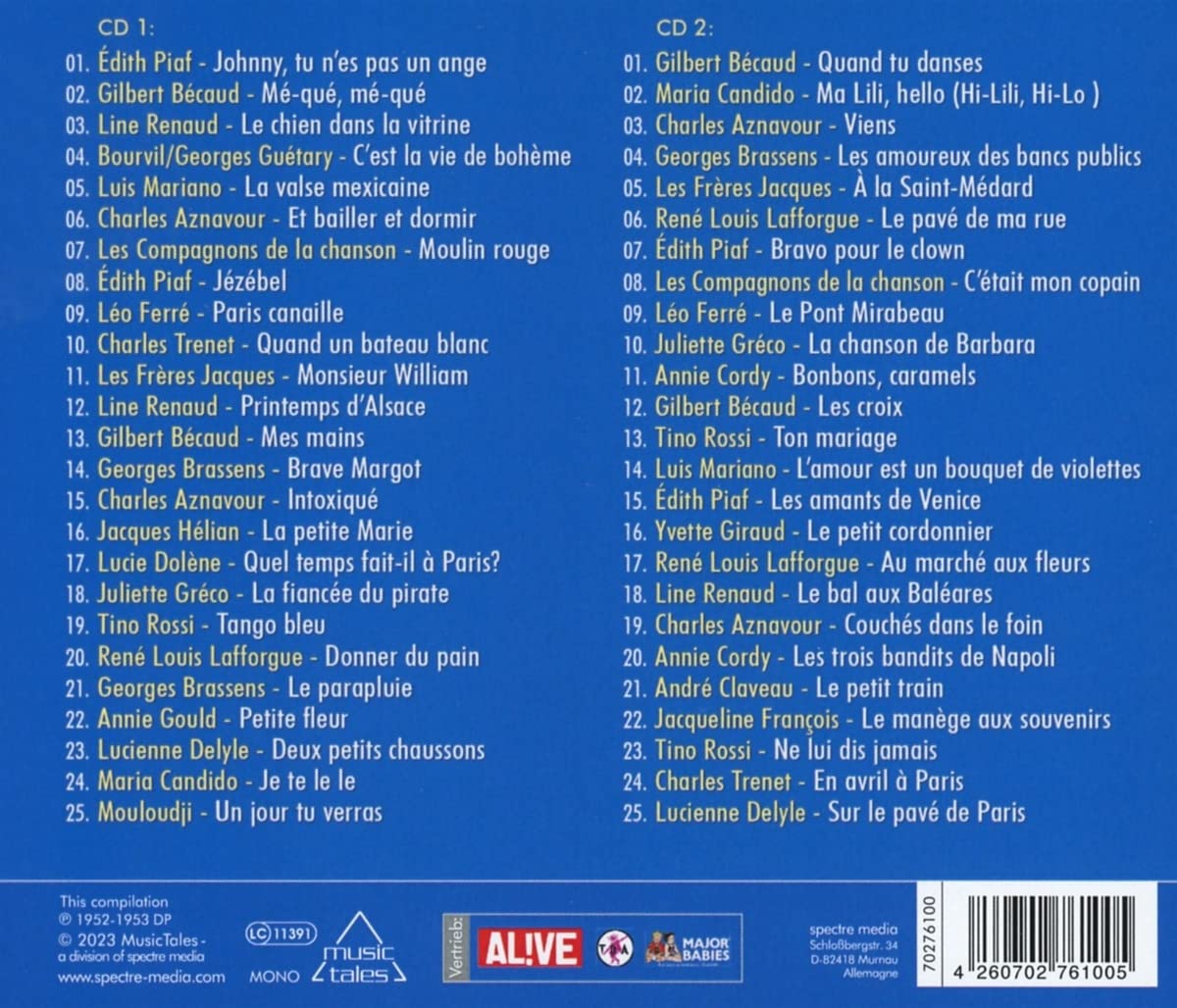 Les Chansons de l'Annee 1953