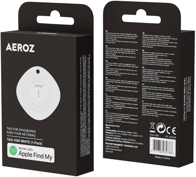 AEROZ TAG-1000 White (Pack of 1