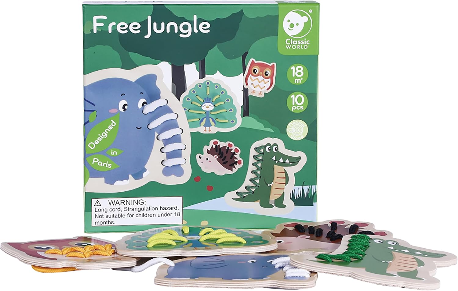Classic World Rijgpuzzel Jungle, 10dlg.