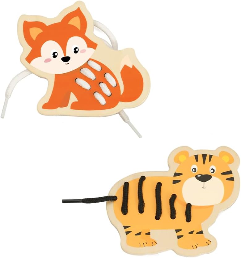 Classic World Rijgpuzzel Wilde Dieren, 10dlg.