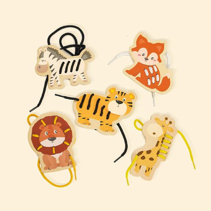 Classic World Rijgpuzzel Wilde Dieren, 10dlg.