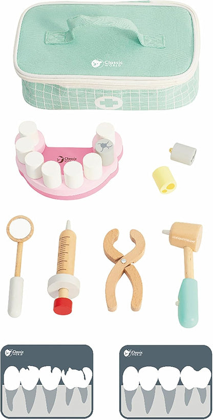 Classic World CLASSIC WORLD Zestaw Małego Dentysty Walizka Lekarza 18 el.