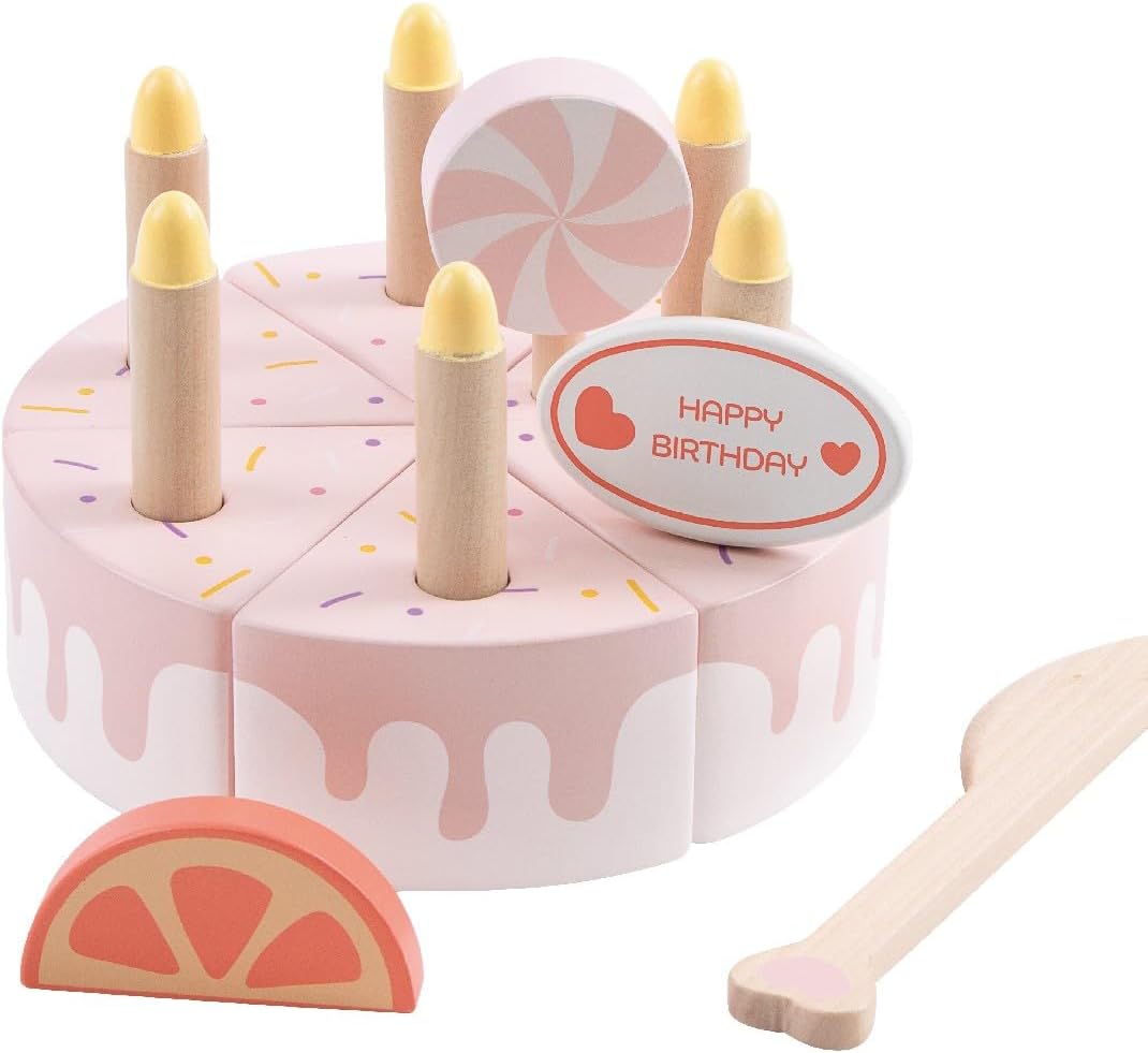 Pretend Play Cake Shop Holzkuchen-Set Mädchen Geschenk 18 Monate | Classic World Bursty Cake | (CL50565)