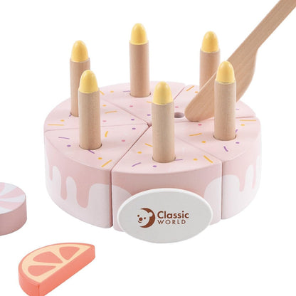 Pretend Play Cake Shop Holzkuchen-Set Mädchen Geschenk 18 Monate | Classic World Bursty Cake | (CL50565)