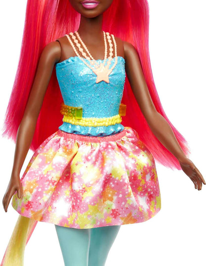 barbie Muñeca Dreamtopia. Unicornio, con Pelo arcoíris y Accesorios fantasía. Modelos Surtidos, Color Amarillo (Mattel HGR19
