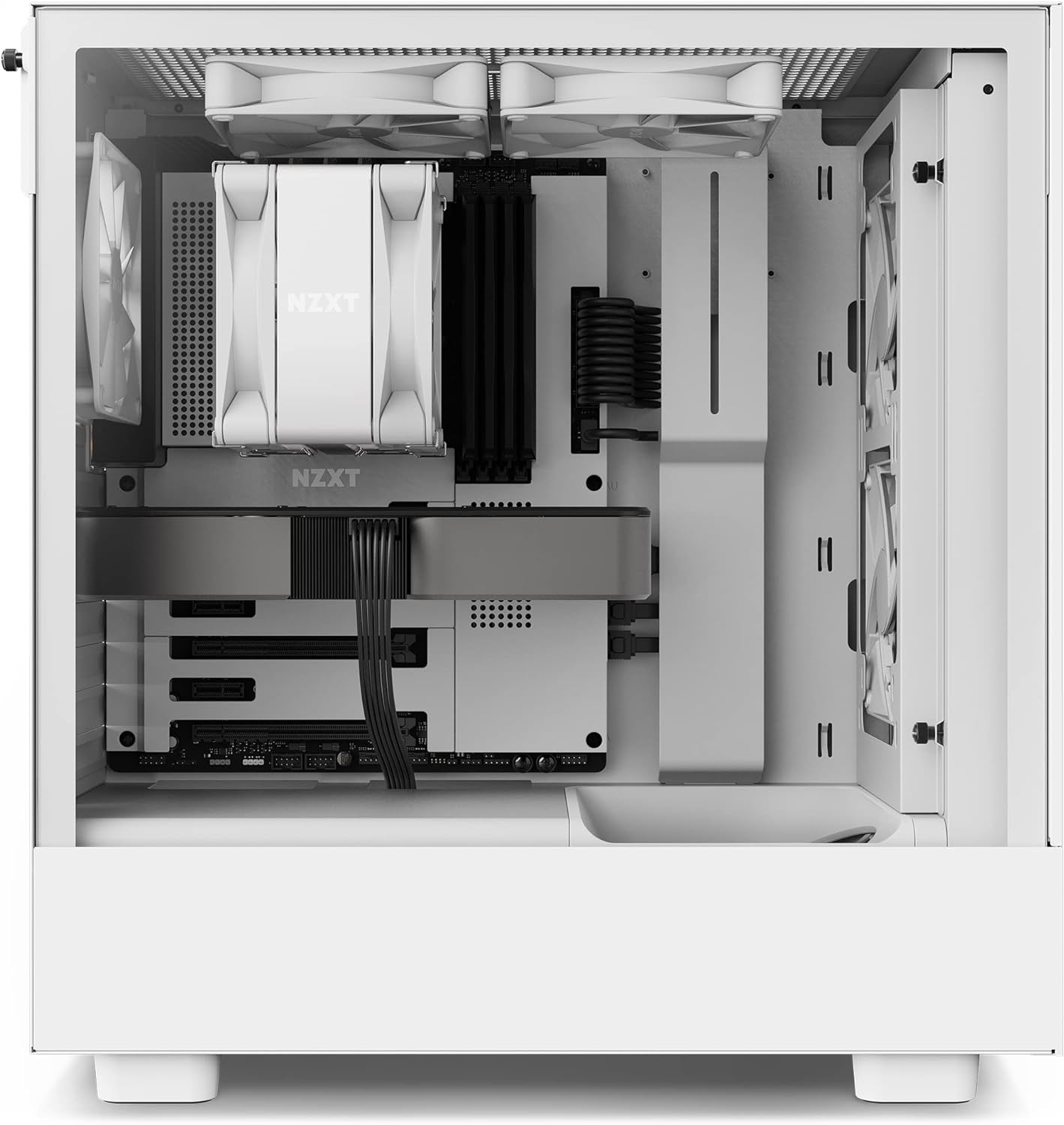 NZXT T120 CPU Air Cooler - RC-TN120-W1 - Conductive Copper Pipes - Fluid Dynamic Bearings - AMD and Intel Compatibility