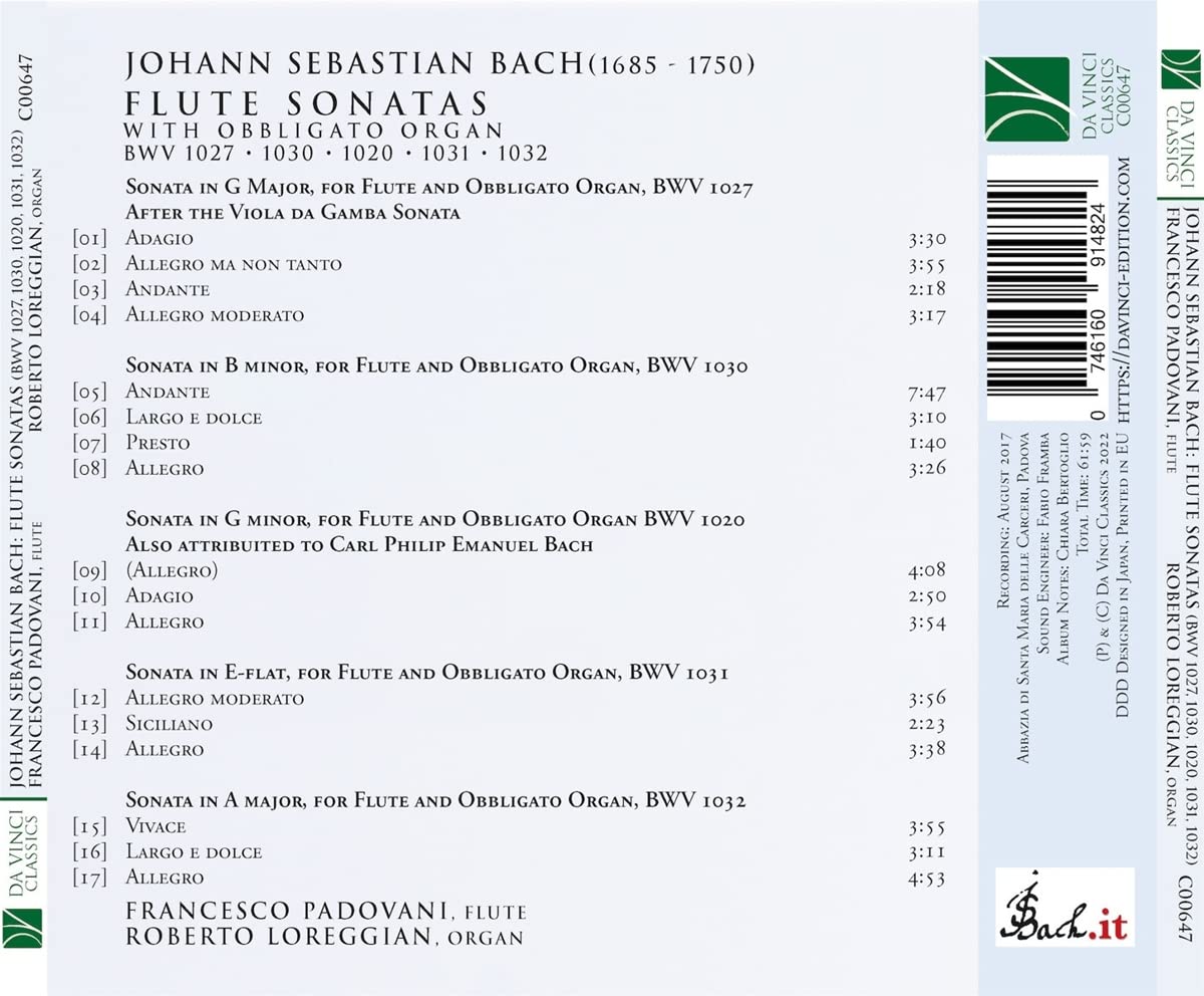Flute Sonatas (With Obbligato Organ)