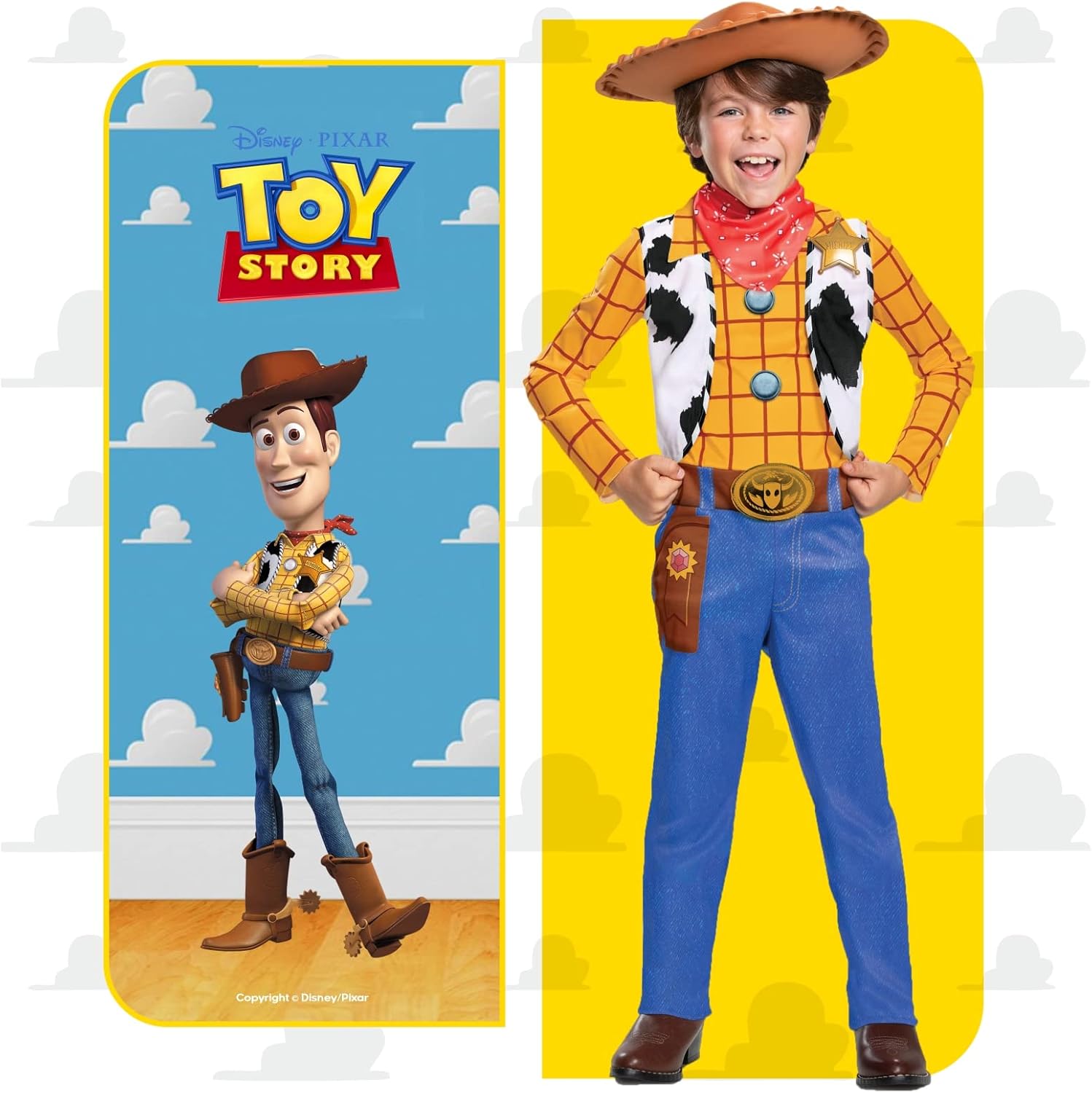 Smiffys Disney Pixar Toy Story 4 Woody Deluxe Costume (Size 7-8)