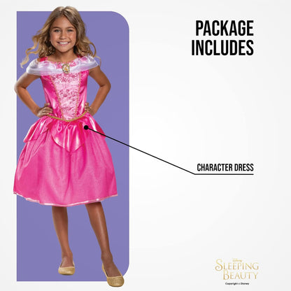 Disney Official Deluxe Princess Aurora Costume Kids, Sleeping Beauty Dress Up For Girls