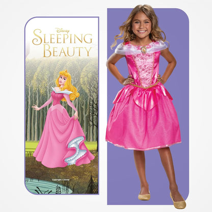 Disney Official Deluxe Princess Aurora Costume Kids, Sleeping Beauty Dress Up For Girls