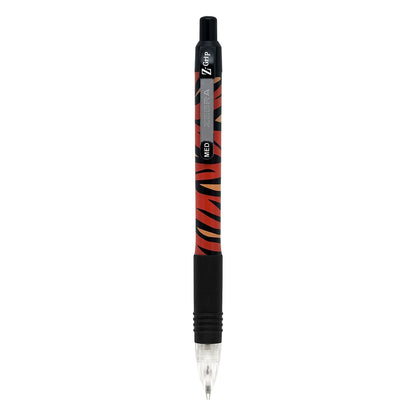 Zebra Pen Z-Grip Animal Retractable Ballpoint Pen, Medium Point, 1.0mm, Black Ink, Tiger Print Barrel, 1-Pack Black Ink Z-Grip Animal Tiger