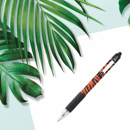Zebra Pen Z-Grip Animal Retractable Ballpoint Pen, Medium Point, 1.0mm, Black Ink, Tiger Print Barrel, 1-Pack Black Ink Z-Grip Animal Tiger