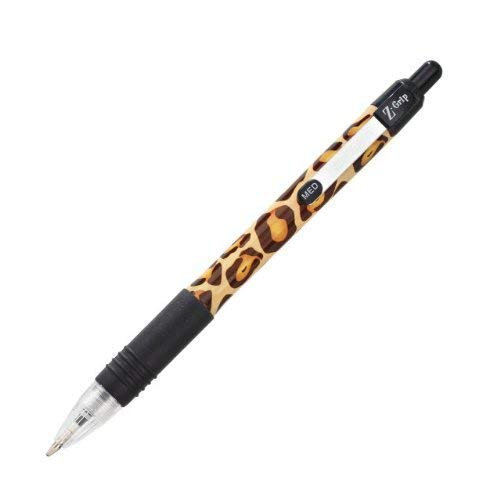 Zebra Z-Grip Funky Ballpoint Pen Pack of 12 Cheetah Print