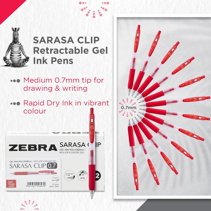 ZEBRA 0.7 mm Sarasa Clip Gel Ink Pen