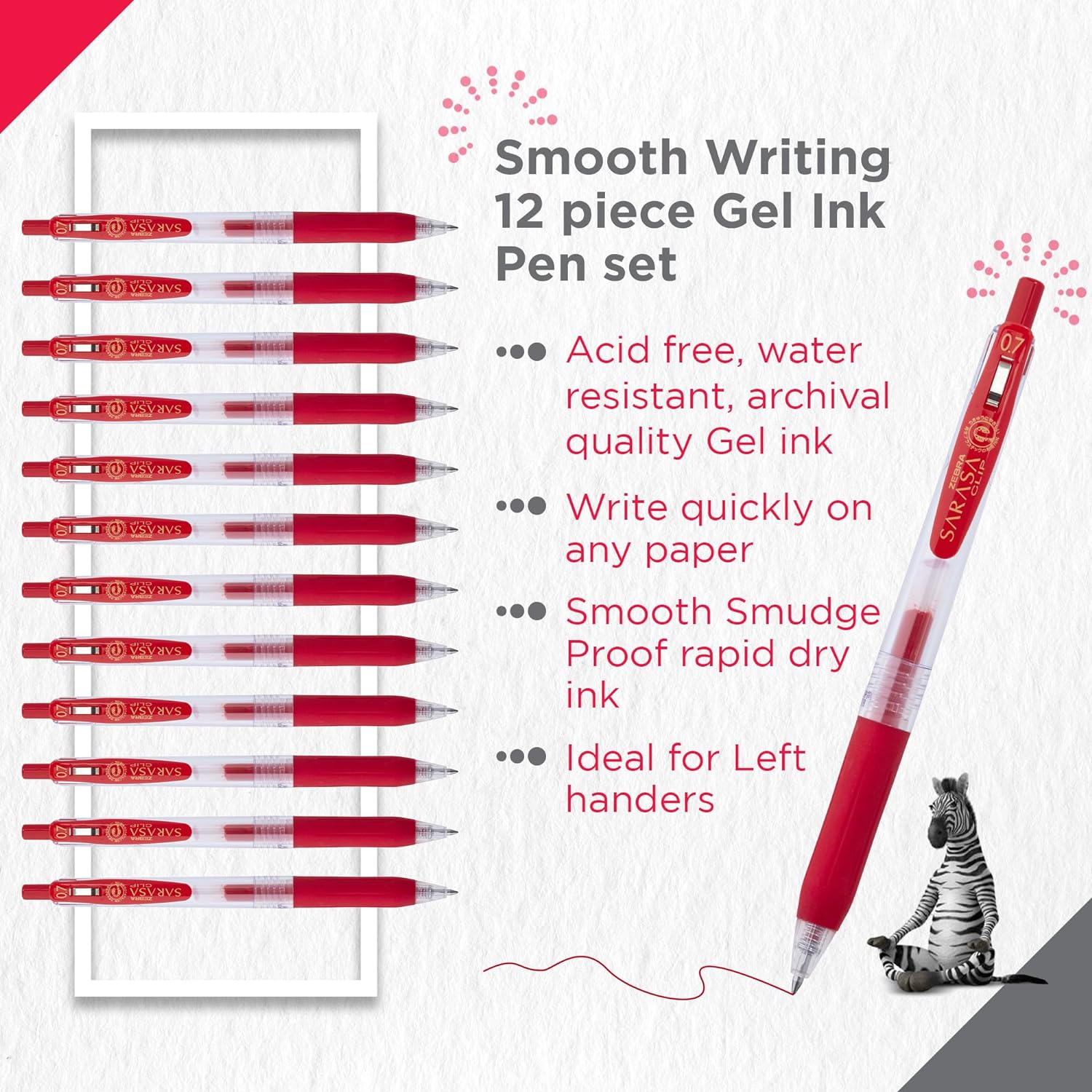 ZEBRA 0.7 mm Sarasa Clip Gel Ink Pen