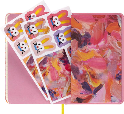 Moleskine - Limited Edition Year of the Rabbit Notebook, Rule Layout and Fabric Hard Cover Journal, Size Pocket 9 x 14 cm, 176 Pages