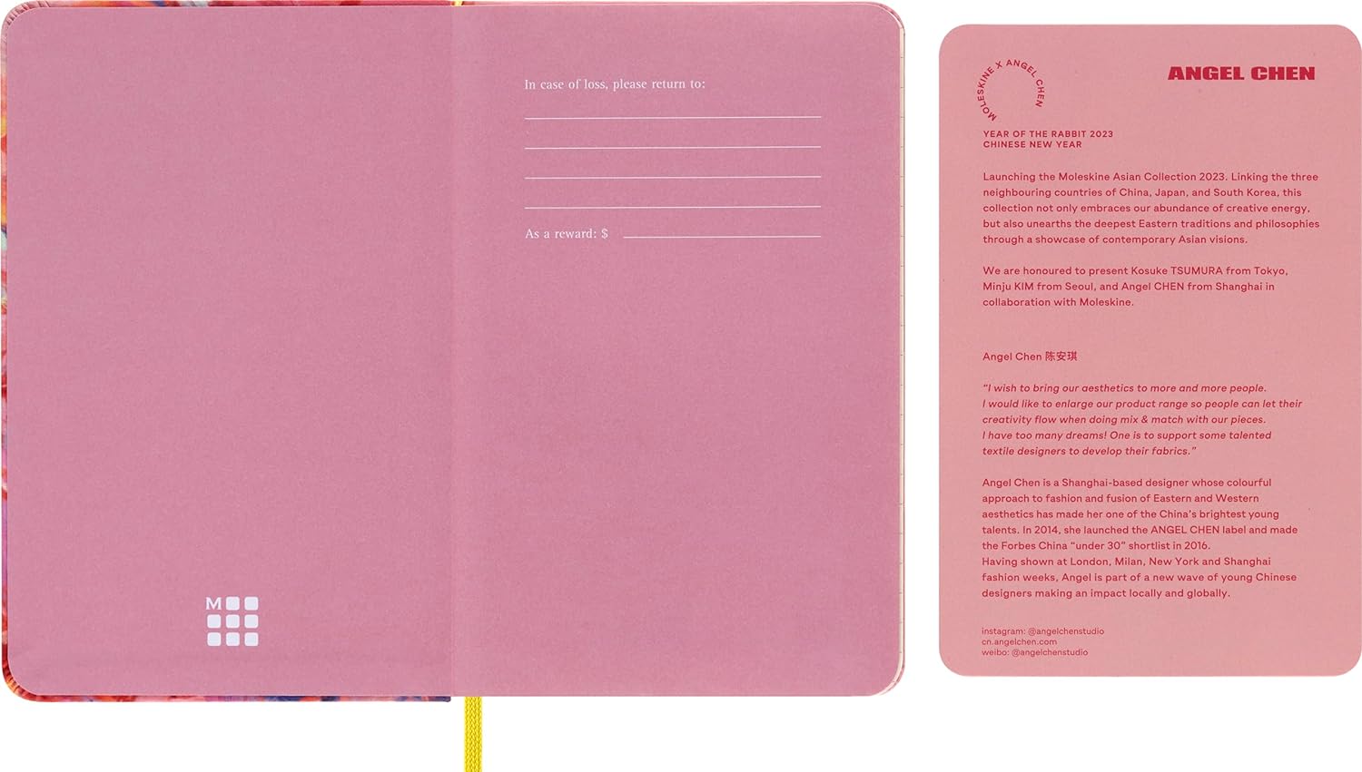 Moleskine - Limited Edition Year of the Rabbit Notebook, Rule Layout and Fabric Hard Cover Journal, Size Pocket 9 x 14 cm, 176 Pages