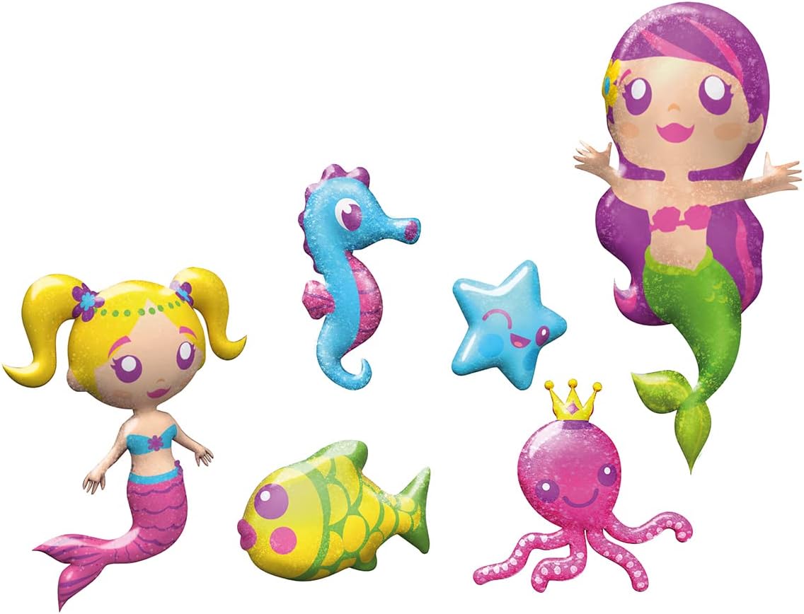 Simba- Aquagelz Set Deluxe Sirenas, Crea Figuras Blanditas en 3D, Incluye 6 Botes de Colores, 6 Moldes, 5 sobres de mezcla y un bol (106322568