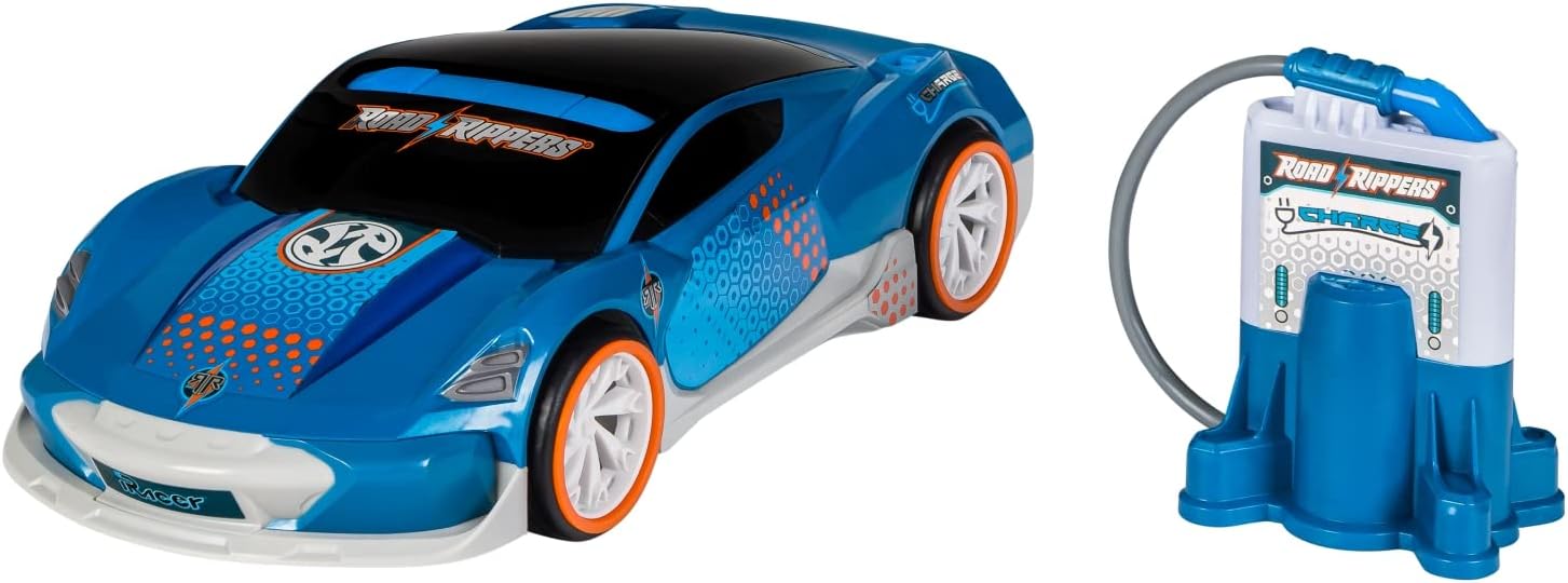 NIKKO 20561 Road Rippers iRacer, elektrische auto met e-laadstation, auto met gemotoriseerd rijden, voertuig met muziek, licht en geluidseffecten, inclusief batterijen, voor kinderen vanaf 3 jaar, ca.