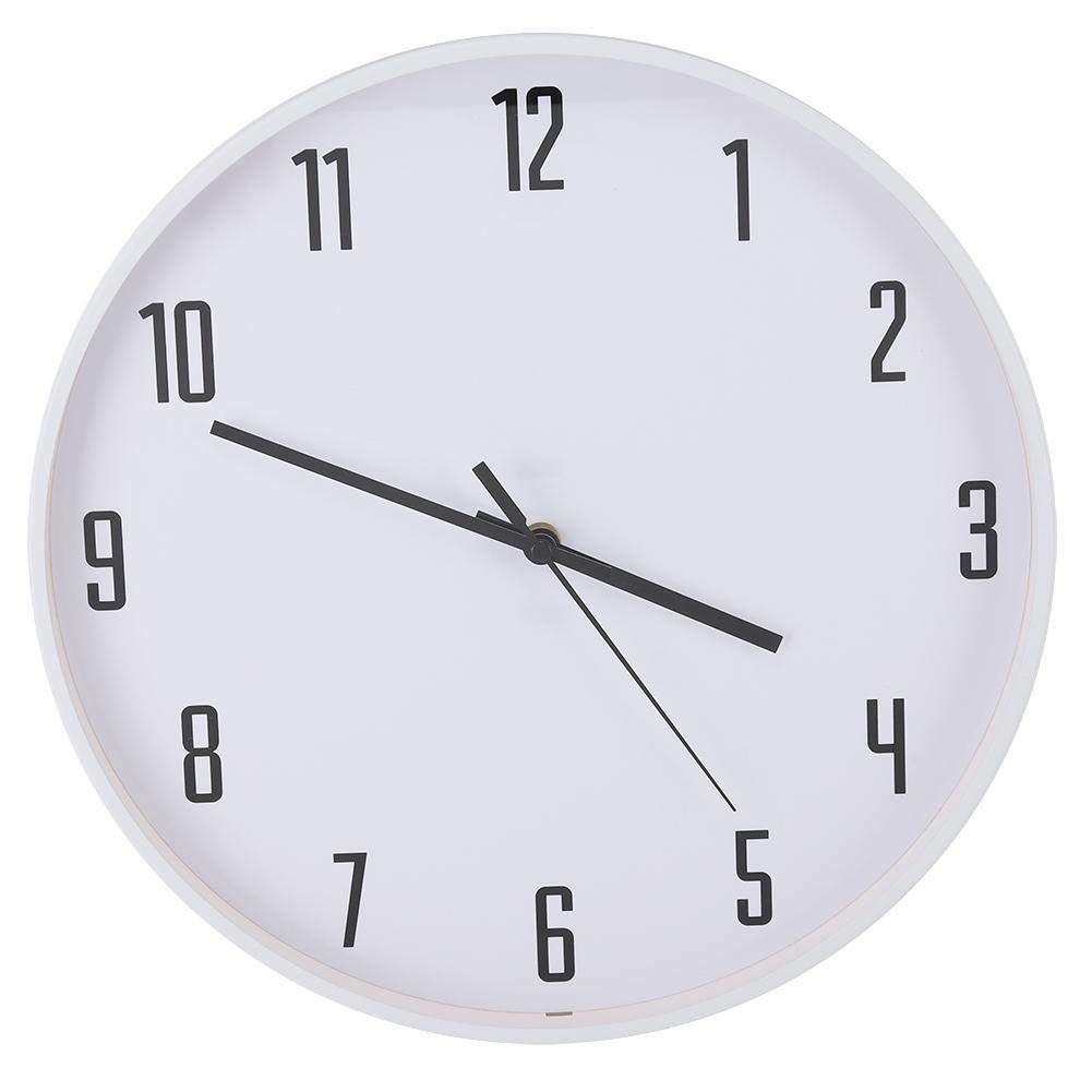 Belissy 14in Nordic Modern Style Wall Clock Living Room Mute Wall Clock Decoration White