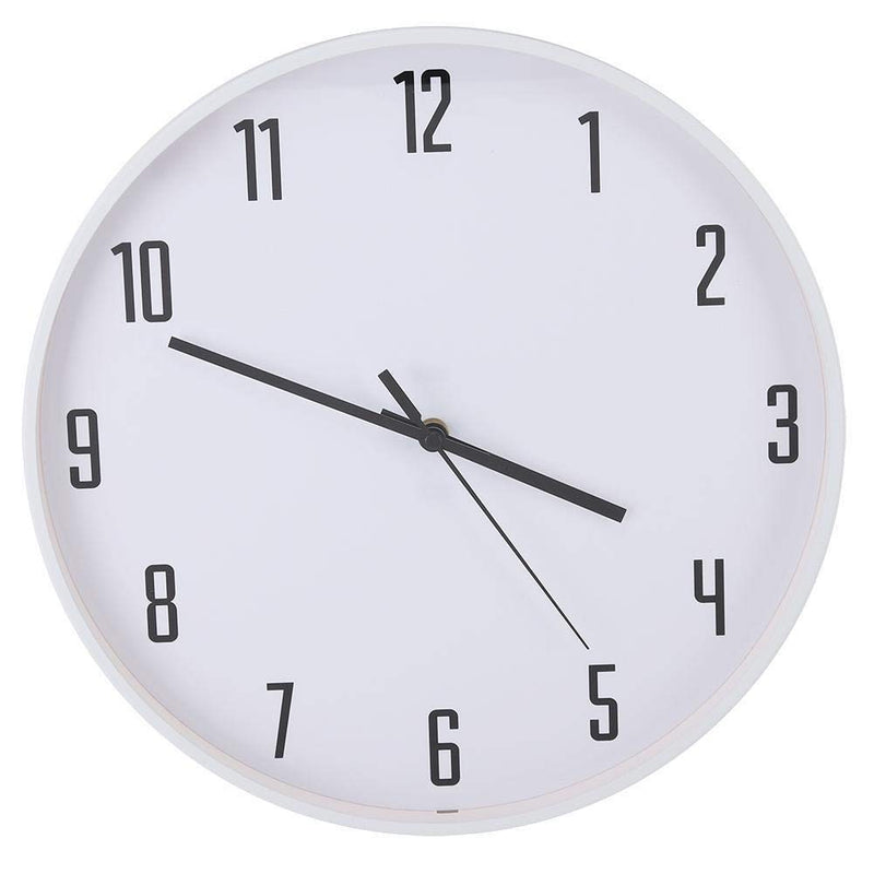 Belissy 14in Nordic Modern Style Wall Clock Living Room Mute Wall Clock Decoration White