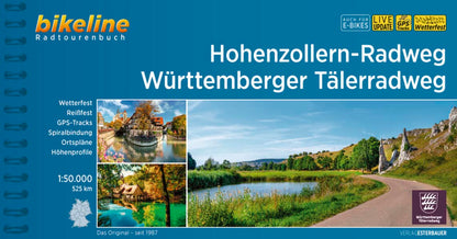 Hohenzollern-Radweg • Württemberger Tälerradweg: 1:50.000, 542 km, wetterfest/reißfest, GPS-Tracks Download, LiveUpdate (Bikeline Radtourenbücher