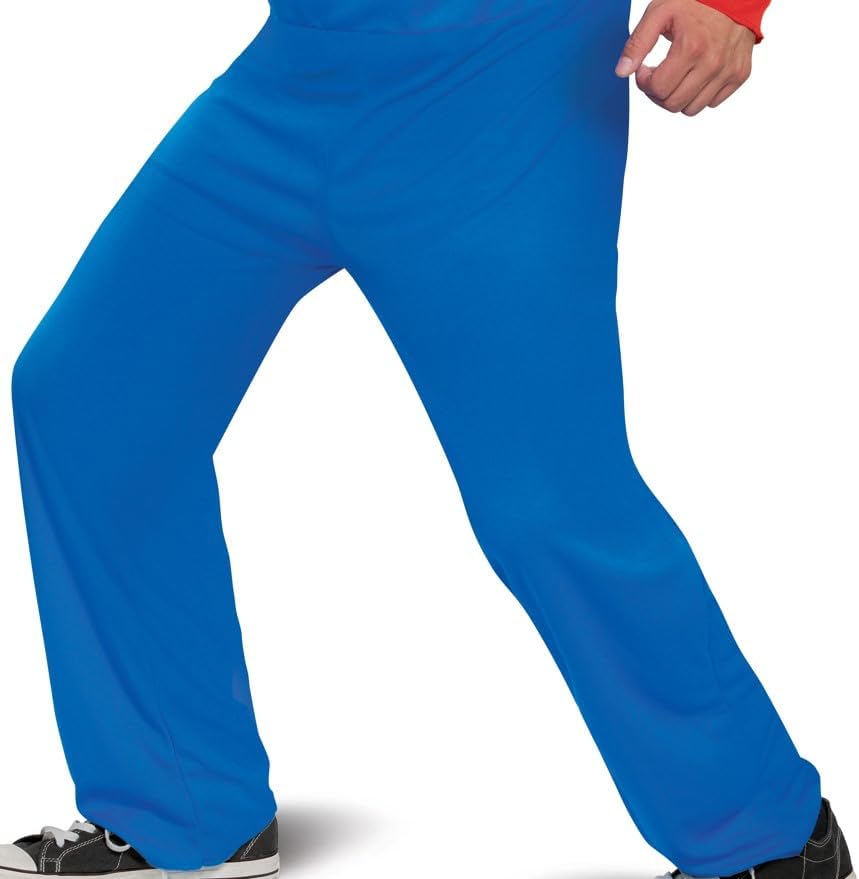 Disguise mens Mario Costume, Official Nintendo Super Mario Bros Adult Costume With Hat and Mustache
