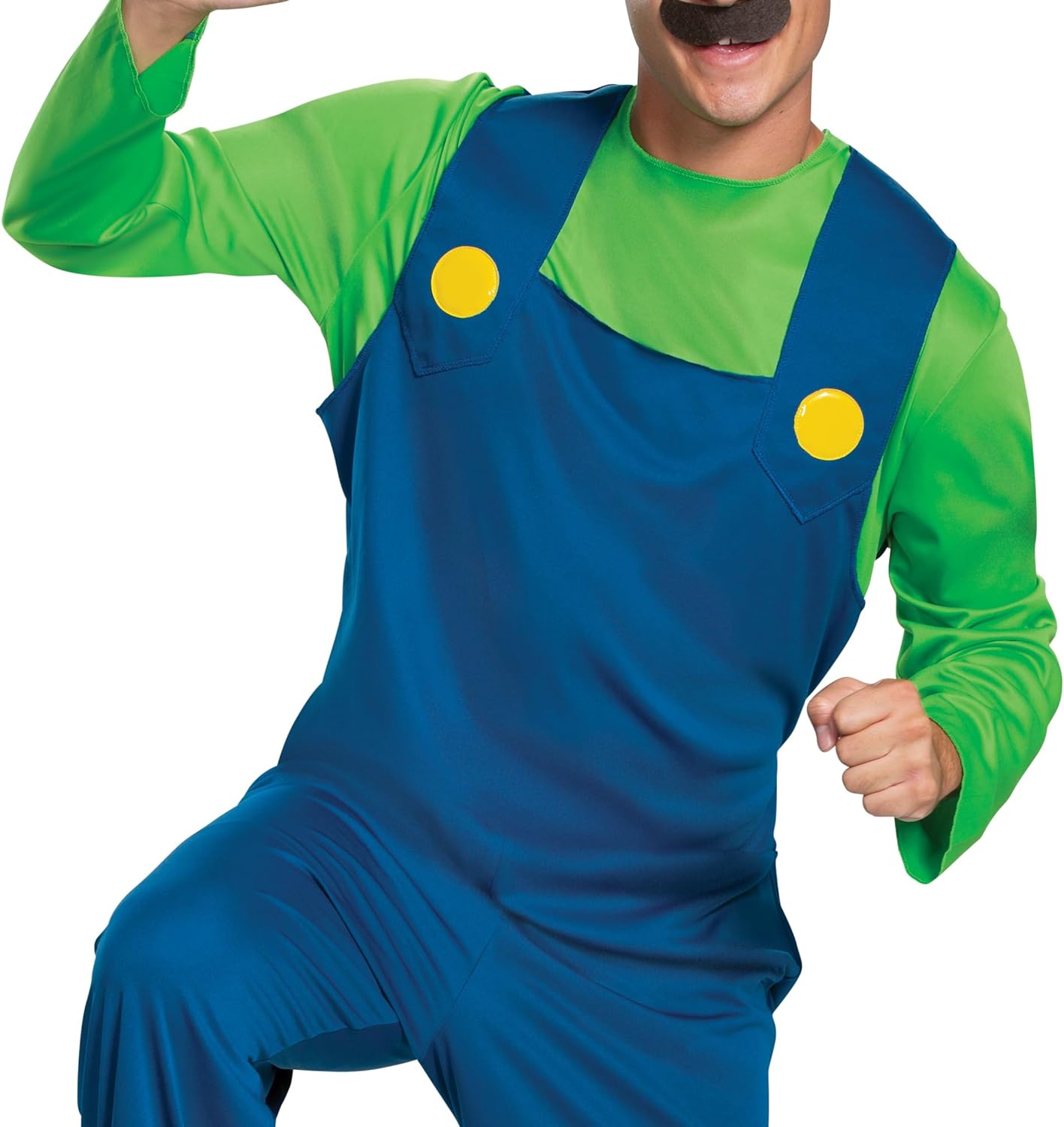 Smiffys Nintendo Super Mario Brothers Luigi Classic (Size 38-40)