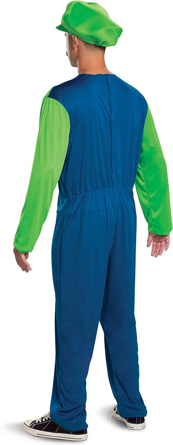 Smiffys Nintendo Super Mario Brothers Luigi Classic (Size 38-40)