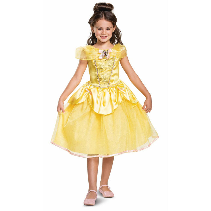 Disney Official Deluxe Princess Belle Dress Up for Girls, Belle Costume Kids, Beauty and the Beast Costume, Belle Fancy Dress Outfit, World Book Day Costumes for Girls
