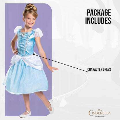 Disney Official Deluxe Cinderella Costume Kids, Princess Dress Up for Kids