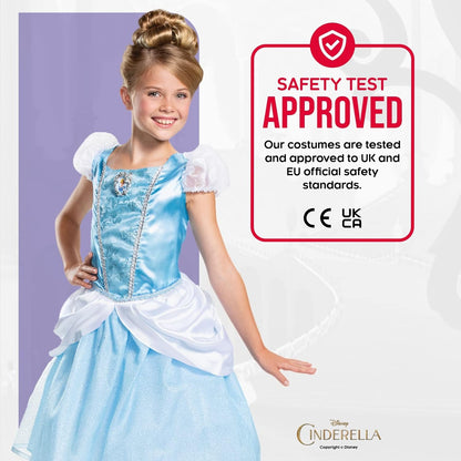 Disney Official Deluxe Cinderella Costume Kids, Princess Dress Up for Kids