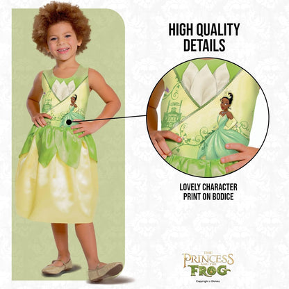 Disney Official Standard Princess Tiana Costume Kids, Princess and the Frog Princess Dress Up For Girls