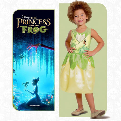 Disney Official Standard Princess Tiana Costume Kids, Princess and the Frog Princess Dress Up For Girls