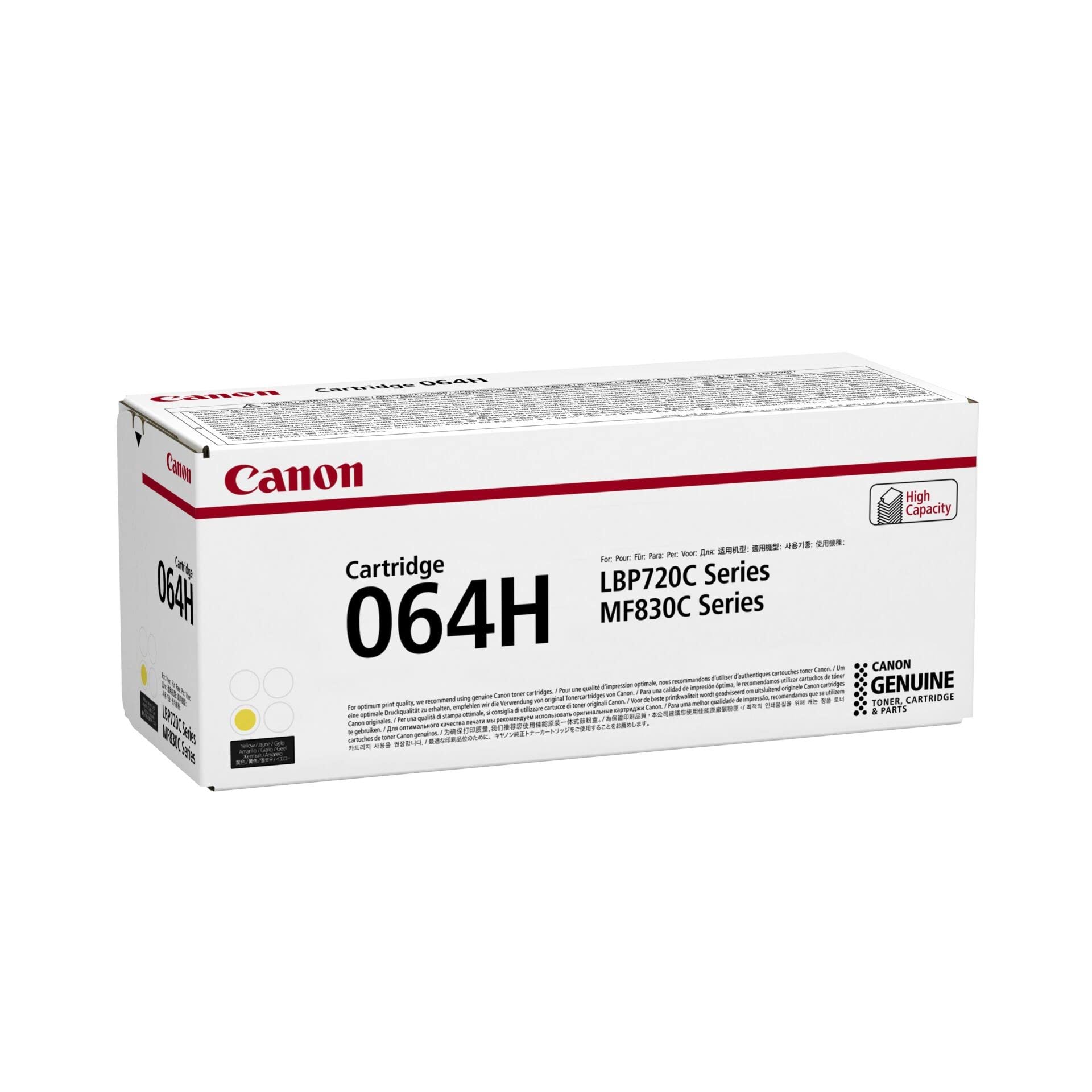 Canon Cartridge 064 H Y Yellow Toner (Carton Packaging