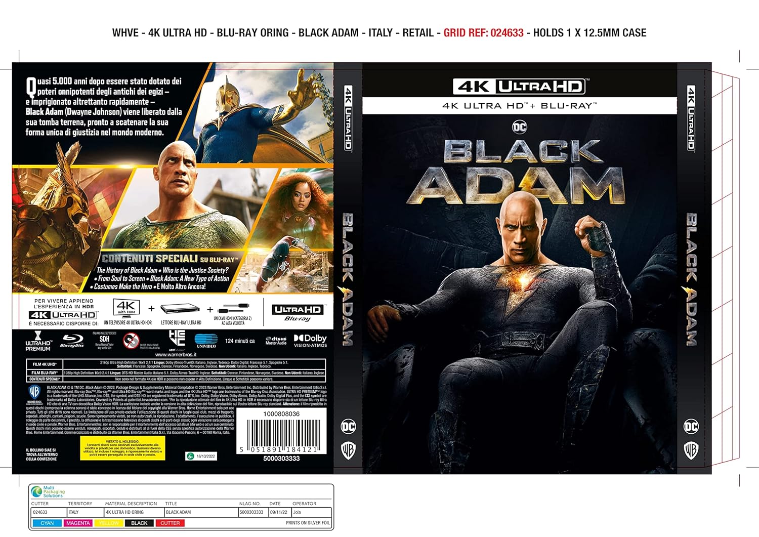 BLACK ADAM (4K Ultra HD + Blu-Ray