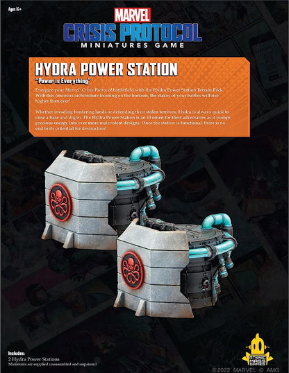 Atomic Mass Games Marvel Crisis Protocol Hydra Power Station Terrain Pack | Miniatures Battle Game | Strategy Game for Adults | Ages 14+ | 2 Players | Average Playtime 90 Minutes | Made