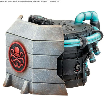 Atomic Mass Games Marvel Crisis Protocol Hydra Power Station Terrain Pack | Miniatures Battle Game | Strategy Game for Adults | Ages 14+ | 2 Players | Average Playtime 90 Minutes | Made