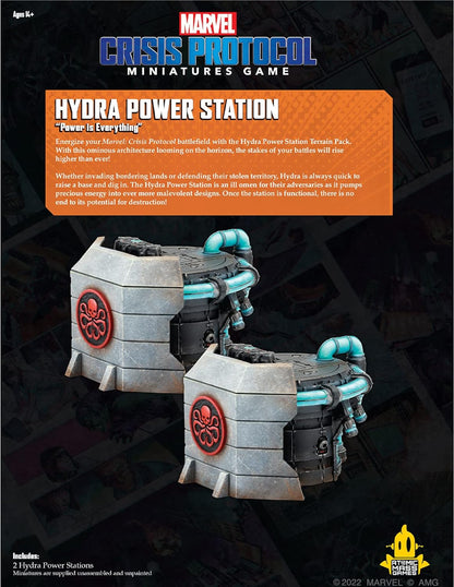 Atomic Mass Games Marvel Crisis Protocol Hydra Power Station Terrain Pack | Miniatures Battle Game | Strategy Game for Adults | Ages 14+ | 2 Players | Average Playtime 90 Minutes | Made