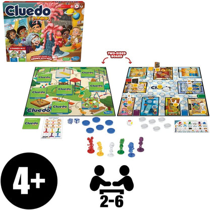 Hasbro Gaming Cluedo Junior Board Game, Reimagined Classic for 2-6 Players, Detective Games for Boys and Girls, 2 in 1 with 2-sided Gameboard, Fun Toy