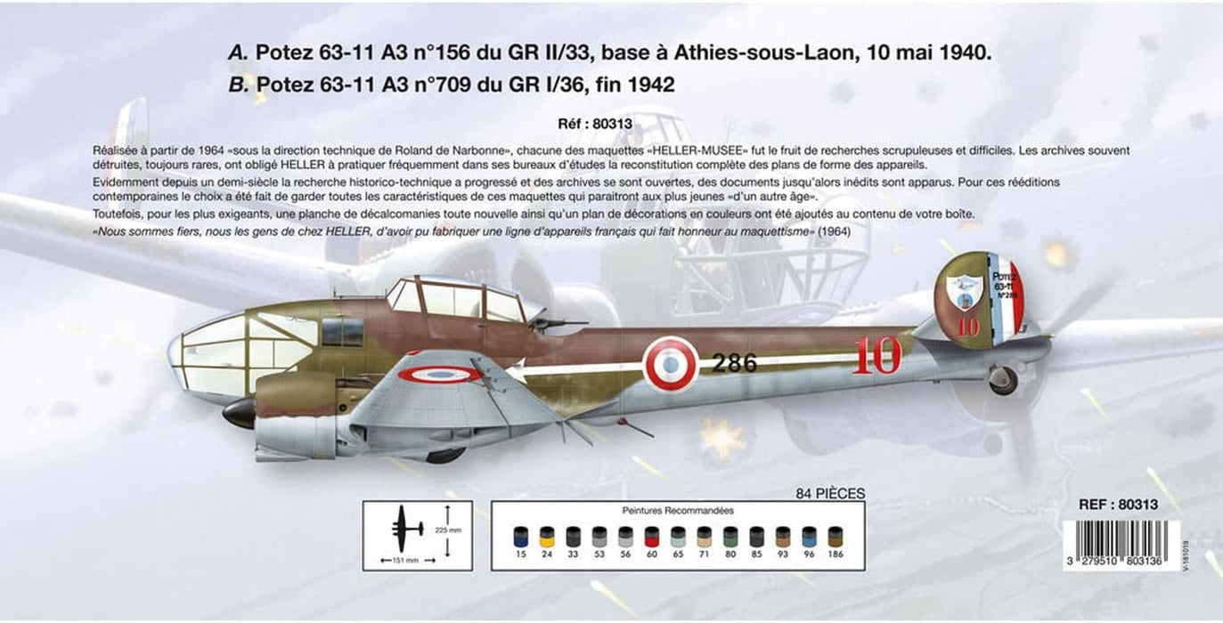 Heller 1:72 - Potez 63-11 A3 Musee Special Edition