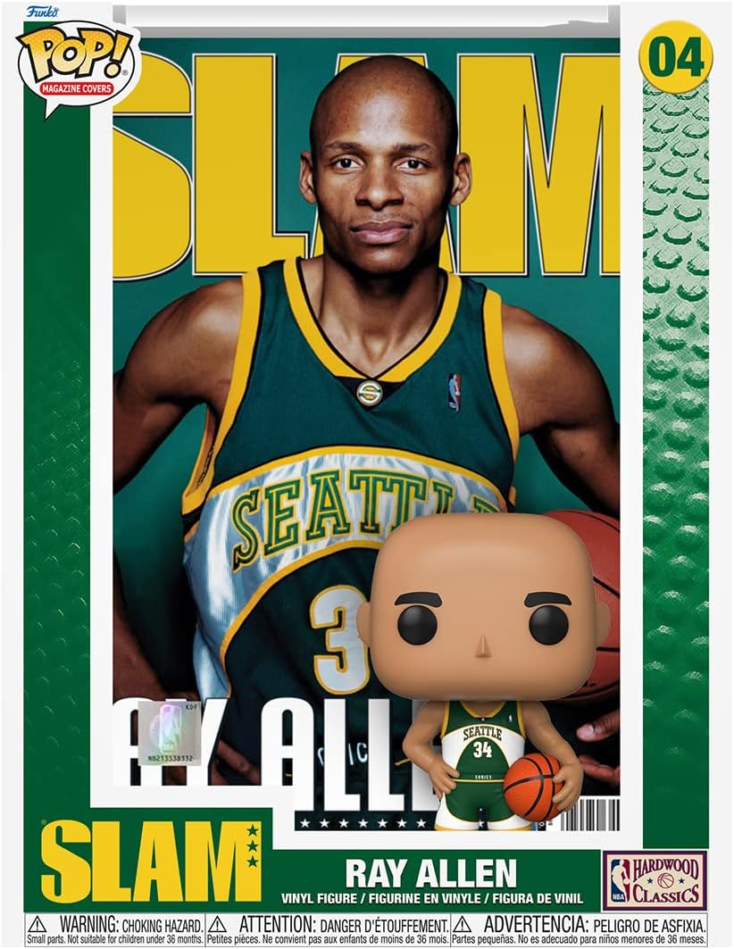 Funko POP! NBA Cover: SLAM - Ray Allen - NBA + Slam Magazine - Collectable Vinyl Figure - Gift Idea - Official Merchandise - Toys for Kids & Adults - Sports Fans - Model Figure for Collectors