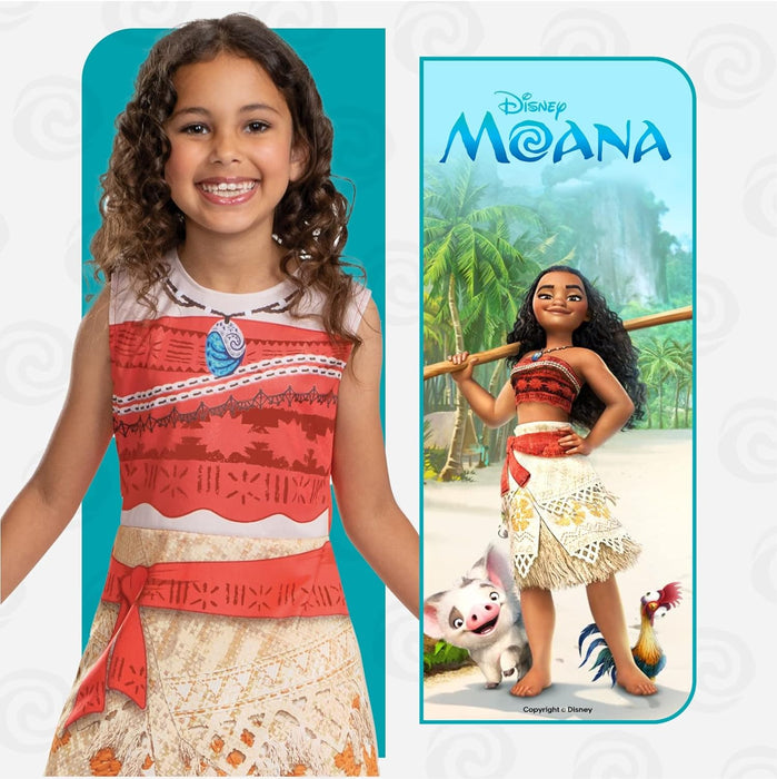 Disney Official Standard Moana Costume Kids, Moana Dress Up for Girls, Moana Fancy Dress Outfit, Princess Costumes for Girls, Maui Costume Kids, World Book Day Costumes for Girls