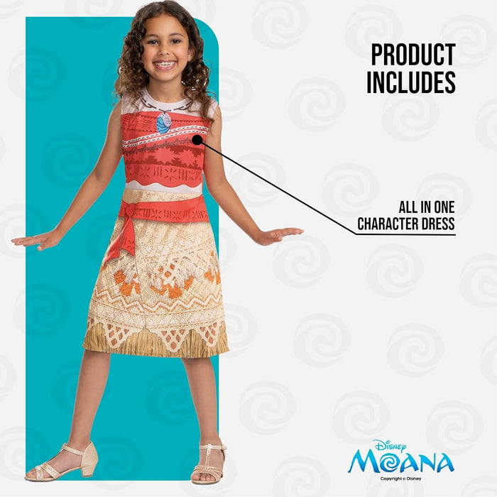 Disney Official Standard Moana Costume Kids, Moana Dress Up for Girls, Moana Fancy Dress Outfit, Princess Costumes for Girls, Maui Costume Kids, World Book Day Costumes for Girls