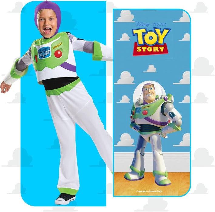 Disney Official Deluxe Buzz Lightyear Costume Kids, Buzz Lightyear Dress Up Onesie, Toy Story Dress Up Costume Fancy Dress, World Book Day Costumes for Boys