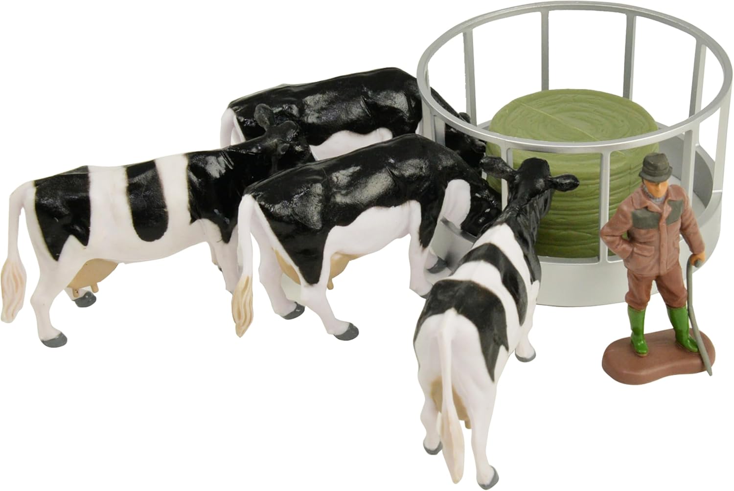 Britains 43137 - Futterstation Kühe inklusiv, Bauer und Hund, Minifigur